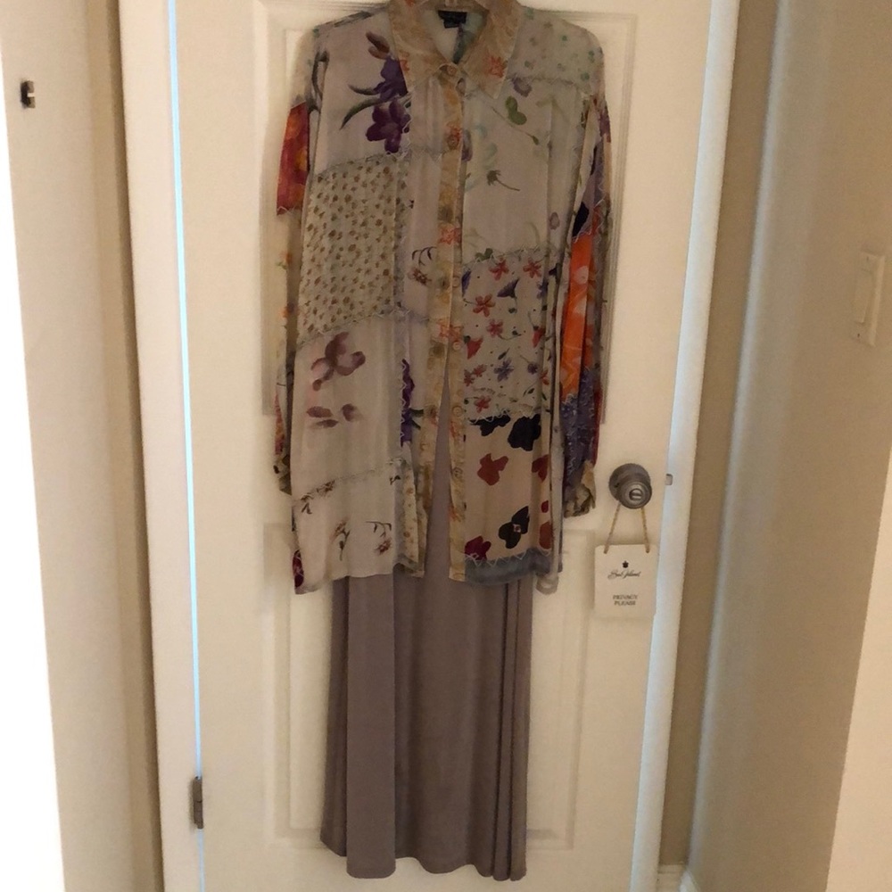 Maxi dress and jacket combination